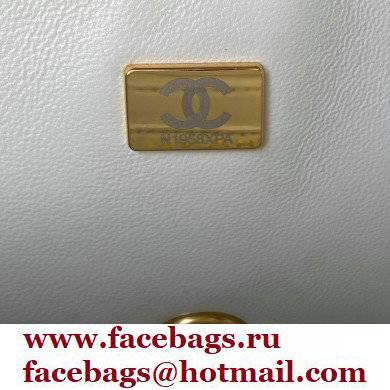 Chanel Tweed Medium Classic Flap Bag AS2820 White 2021