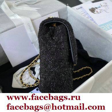 Chanel Tweed Small Classic Flap Bag AS2819 Black 2021