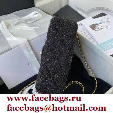 Chanel Tweed Small Classic Flap Bag AS2819 Black 2021