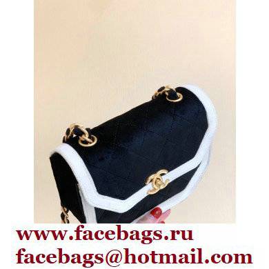 Chanel Velvet Mini Flap Bag AS2597 in Original Quality Black/White 2021