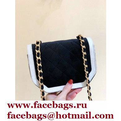 Chanel Velvet Mini Flap Bag AS2597 in Original Quality Black/White 2021