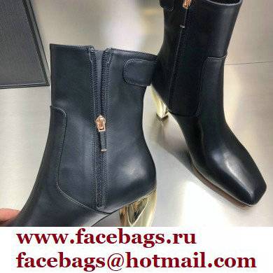 Dior Heel 9cm Calfskin Rhodes Ankle Boots Black 2021