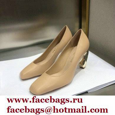 Dior Heel 9cm Calfskin Rhodes Pumps Nude 2021