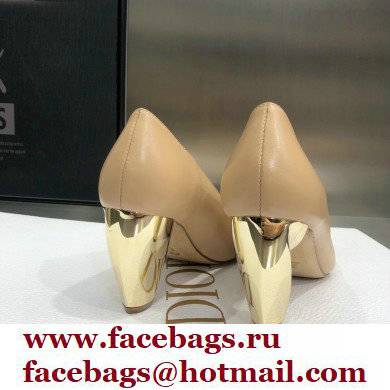 Dior Heel 9cm Calfskin Rhodes Pumps Nude 2021