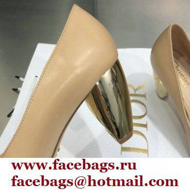 Dior Heel 9cm Calfskin Rhodes Pumps Nude 2021