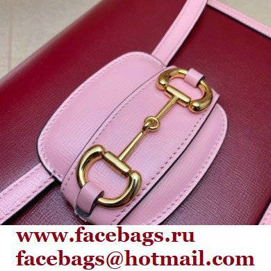 Gucci Horsebit 1955 Small Shoulder Bag 602204 Leather Red/Pink 2021