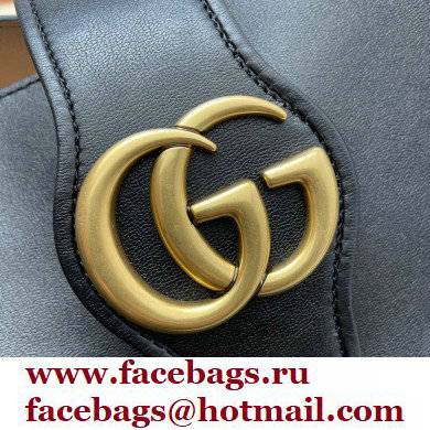 Gucci Medium Tote Bag with Double G 649577 Black 2021