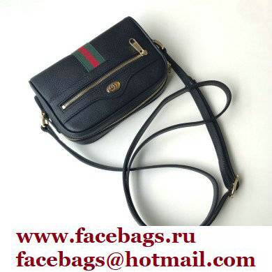 Gucci Ophidia GG Mini Bag with Web 517350 Leather Black 2021