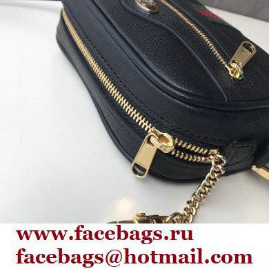 Gucci Ophidia GG Mini Bag with Web 517350 Leather Black 2021