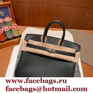 Hermes Birkin 25cm Bag black in Original Togo Leather