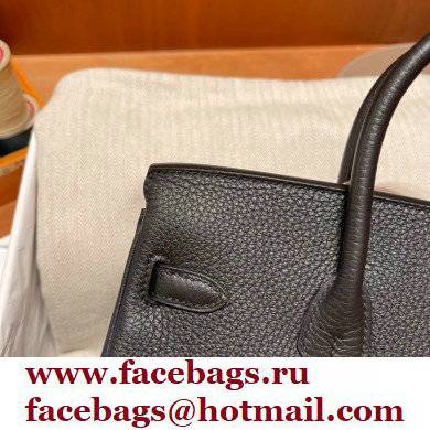 Hermes Birkin 25cm Bag black in Original Togo Leather