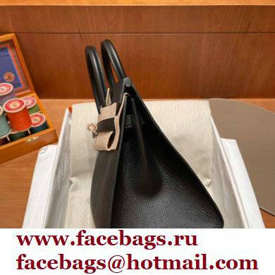 Hermes Birkin 25cm Bag black in Original epsom Leather