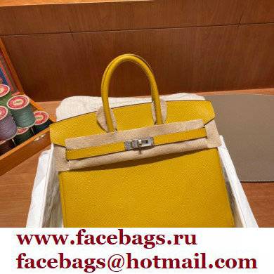 Hermes Birkin 25cm Bag jaune amber in Original epsom Leather