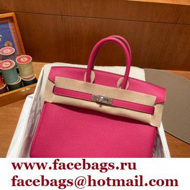 Hermes Birkin 25cm Bag rose tyrien in Original Togo Leather