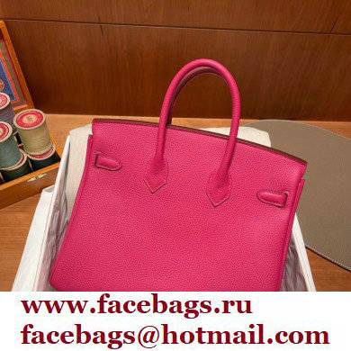 Hermes Birkin 25cm Bag rose tyrien in Original Togo Leather