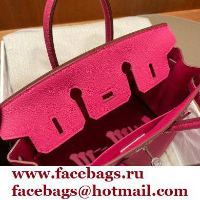 Hermes Birkin 25cm Bag rose tyrien in Original Togo Leather