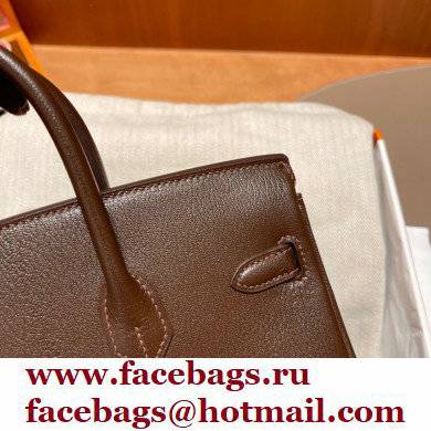 Hermes Birkin 25cm Bag rouge sellier in mysore Leather handmade