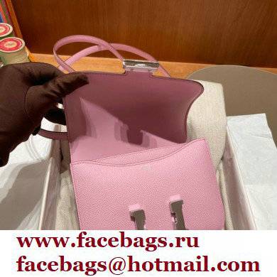 Hermes Constance 18 in original Epsom Leather mauve with silver Hardware