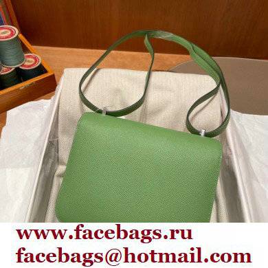 Hermes Constance 18 in original Epsom Leather vert criquet with silver Hardware