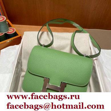 Hermes Constance 18 in original Epsom Leather vert criquet with silver Hardware