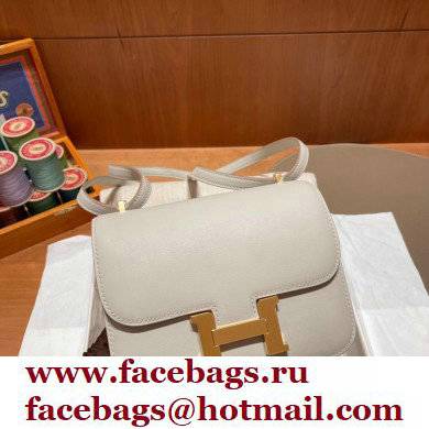 Hermes Constance 18 in original swift Leather gris perle with silver Hardware handmade