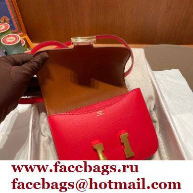 Hermes Constance 18 in original swift Leather rouge de coeur with gold Hardware handmade