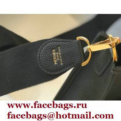 Hermes Evelyne III PM Bag Black with Gold Hardware Half Handmade