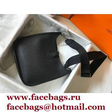 Hermes Evelyne III PM Bag Black with Silver Hardware