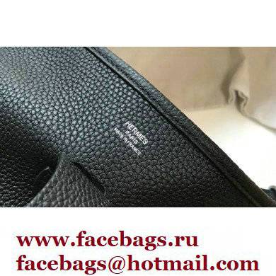 Hermes Evelyne III PM Bag Black with Silver Hardware