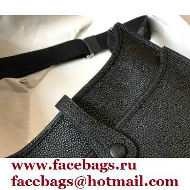 Hermes Evelyne III PM Bag Black with Silver Hardware