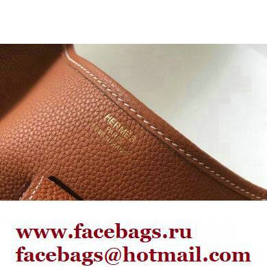 Hermes Evelyne III PM Bag Brown with Gold Hardware Half Handmade