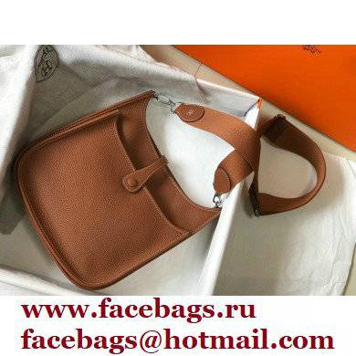 Hermes Evelyne III PM Bag Brown with Silver Hardware