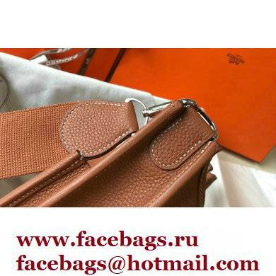 Hermes Evelyne III PM Bag Brown with Silver Hardware