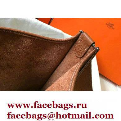 Hermes Evelyne III PM Bag Brown with Silver Hardware