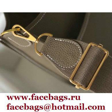 Hermes Evelyne III PM Bag Etoupe with Gold Hardware Half Handmade