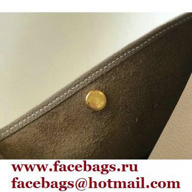 Hermes Evelyne III PM Bag Etoupe with Gold Hardware Half Handmade