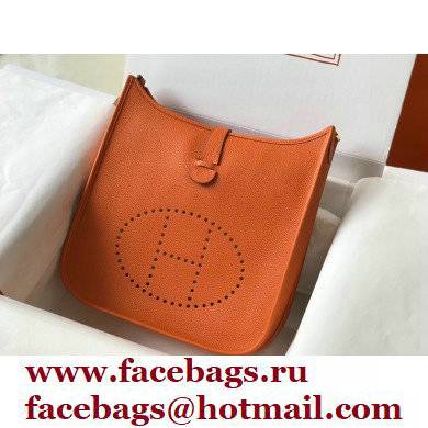 Hermes Evelyne III PM Bag Orange with Gold Hardware Half Handmade