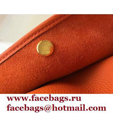 Hermes Evelyne III PM Bag Orange with Gold Hardware Half Handmade