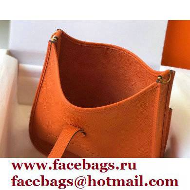 Hermes Evelyne III PM Bag Orange with Gold Hardware Half Handmade