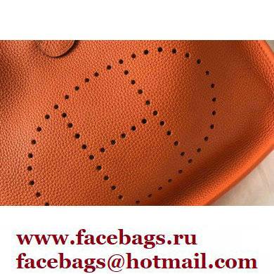 Hermes Evelyne III PM Bag Orange with Silver Hardware