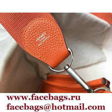 Hermes Evelyne III PM Bag Orange with Silver Hardware