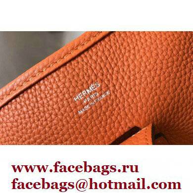 Hermes Evelyne III PM Bag Orange with Silver Hardware