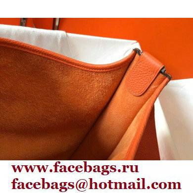 Hermes Evelyne III PM Bag Orange with Silver Hardware