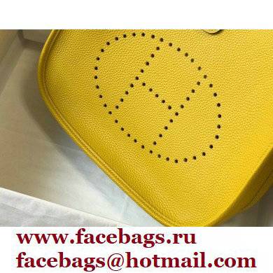 Hermes Evelyne III PM Bag Yellow with Silver Hardware