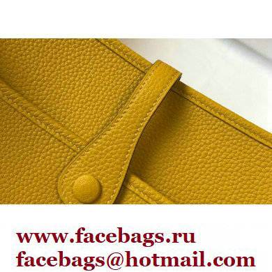 Hermes Evelyne III PM Bag Yellow with Silver Hardware