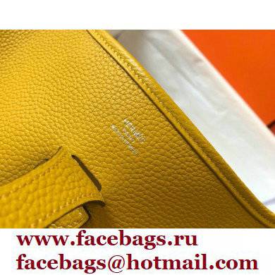 Hermes Evelyne III PM Bag Yellow with Silver Hardware