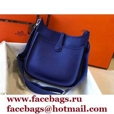 Hermes Evelyne III PM Bag with Electric Blue Silver Hardware