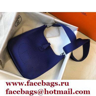 Hermes Evelyne III PM Bag with Electric Blue Silver Hardware