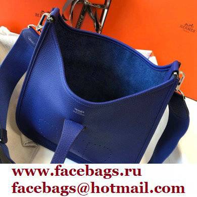 Hermes Evelyne III PM Bag with Electric Blue Silver Hardware