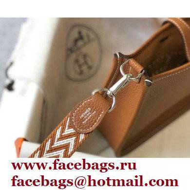 Hermes Mini Evelyne Bag Brown with Silver Hardware